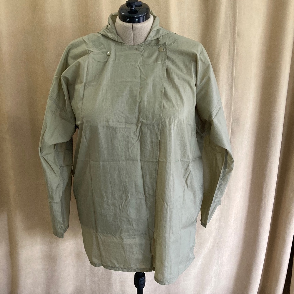 Totes "Body Umbrella" Rain Jacket, Olive/Tan, OSFM